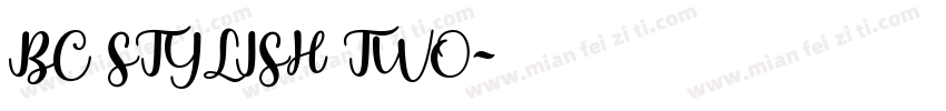 BC STYLISH TWO字体转换